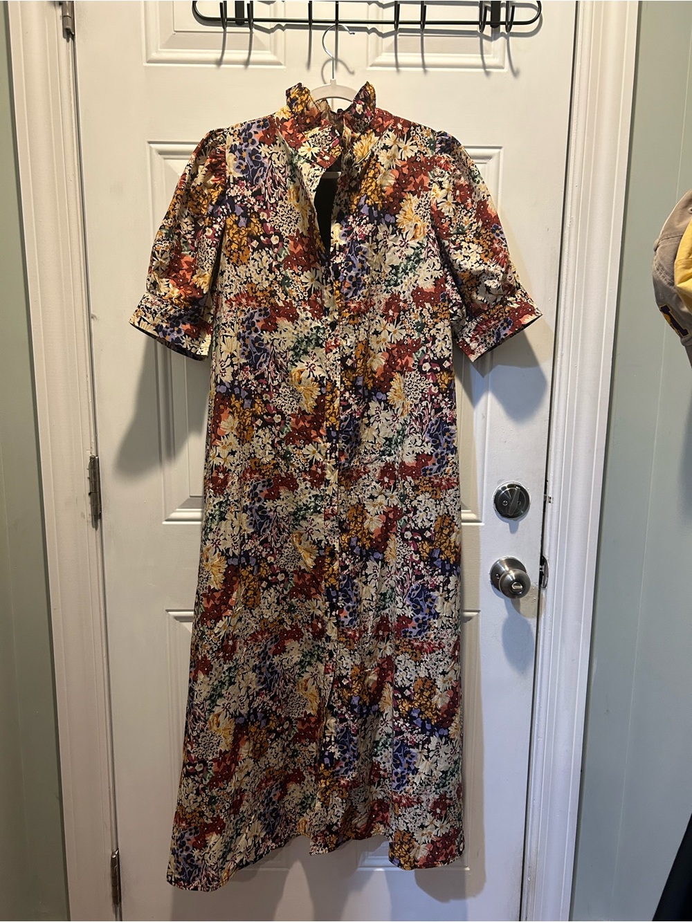 Fate Floral Maxi Dress in Cream, Red, Blue